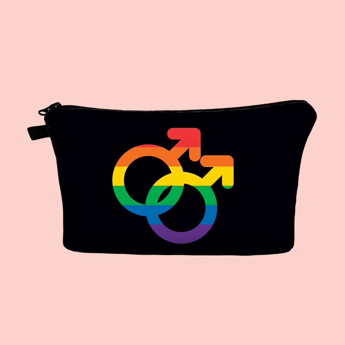 

LGBT Graphic Zipper Makeup Bag, Black
