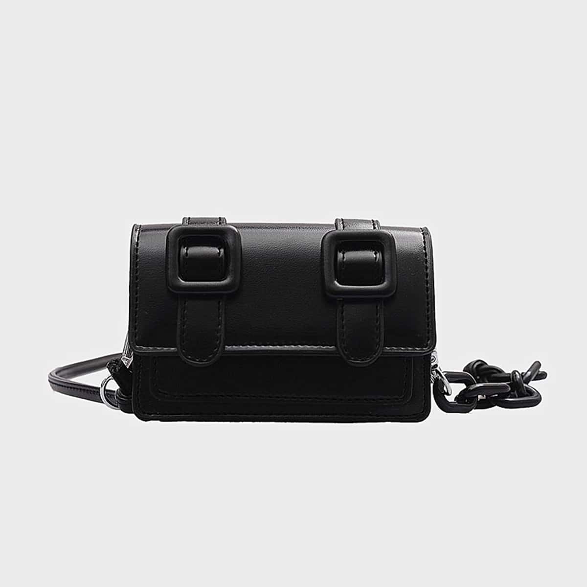 

Solid Mini Crossbody Bag, Black