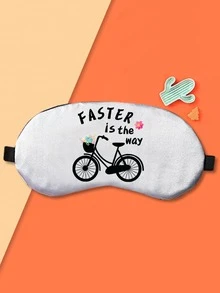 Cubierta de ojo con estampado de bicicleta - Plateado - Ver 1