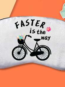 Cubierta de ojo con estampado de bicicleta - Plateado - Ver 2