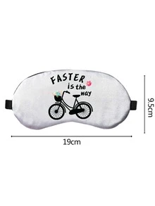 Cubierta de ojo con estampado de bicicleta - Plateado - Ver 3