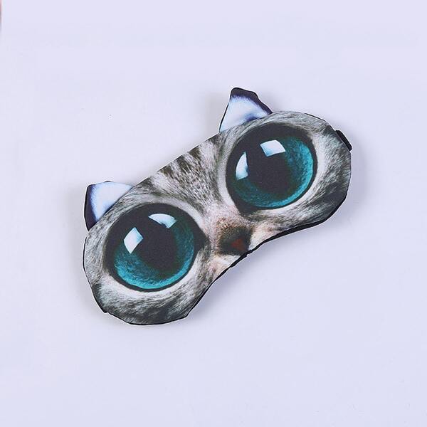 

Cat Pattern Eye Cover, Light grey