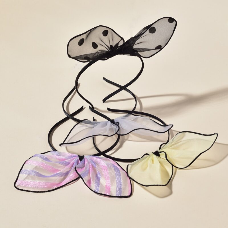 

4pcs Ear Mesh Headband, Multicolor