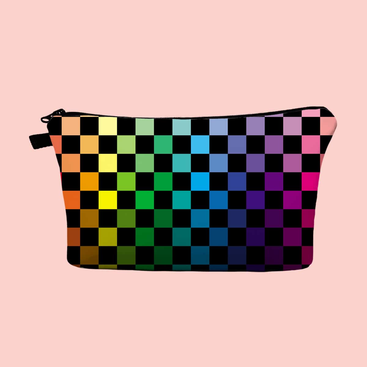 

Colorful Plaid Zipper Makeup Bag, Multicolor