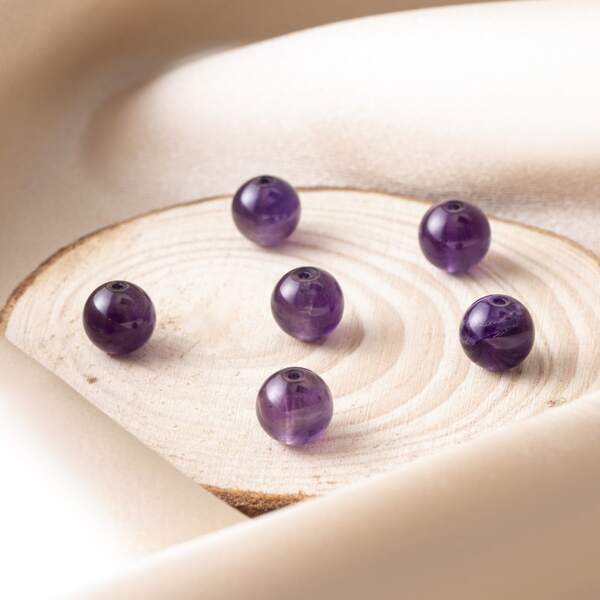 

6pcs Bead DIY Jewelry Accessories, Purple