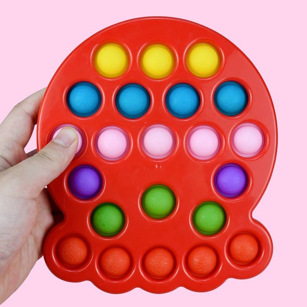 

1pc Octopus Shaped Random Color Push Bubble Toy, Multicolor