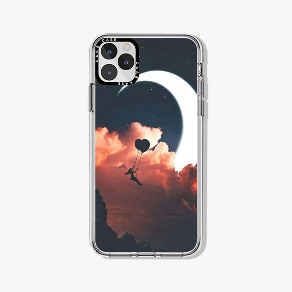 

Moon & Cloud Print Phone Case, Multicolor