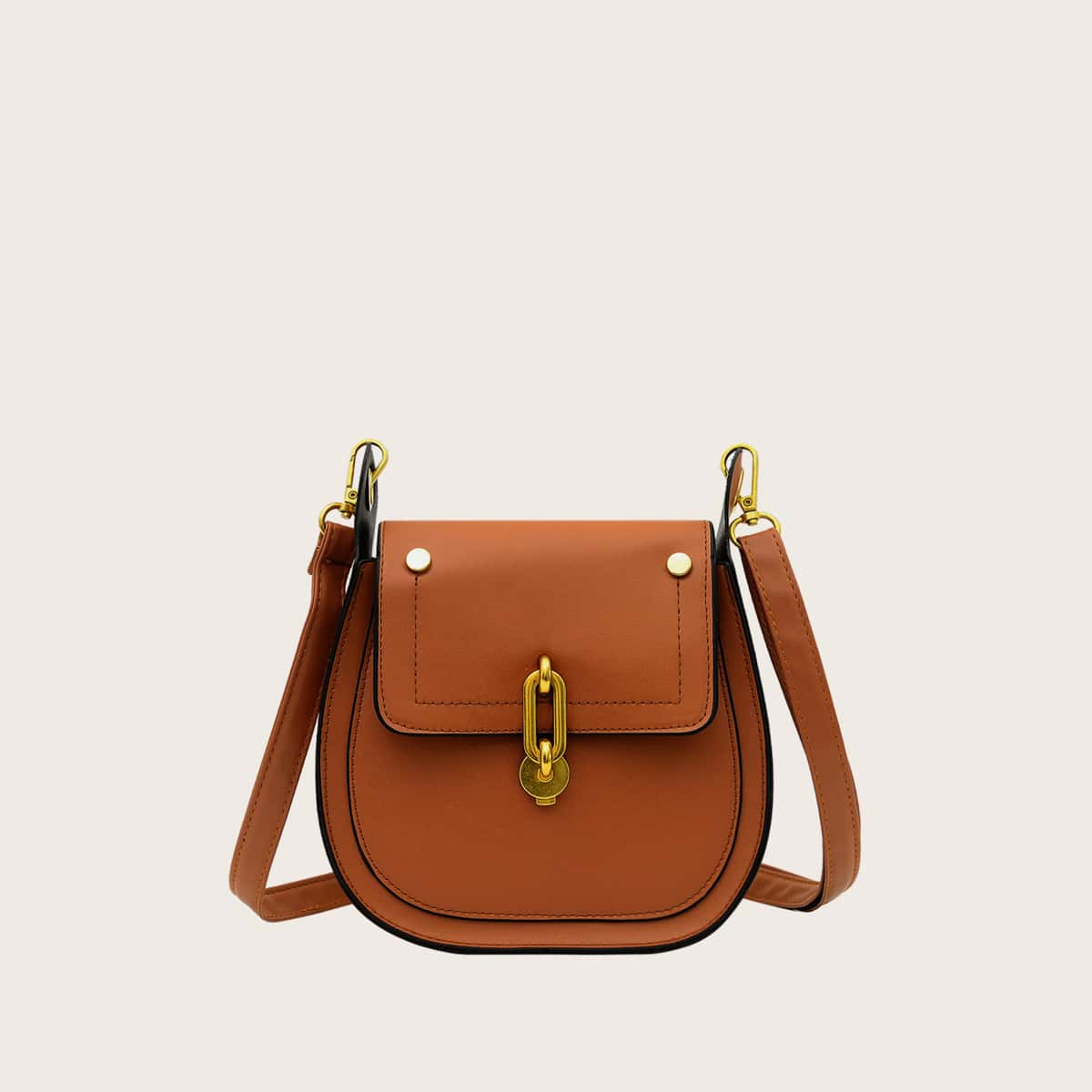 

Solid Saddle Bag, Brown