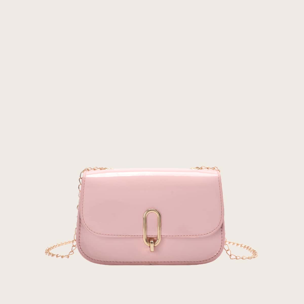 

Solid Chain Crossbody Bag, Baby pink
