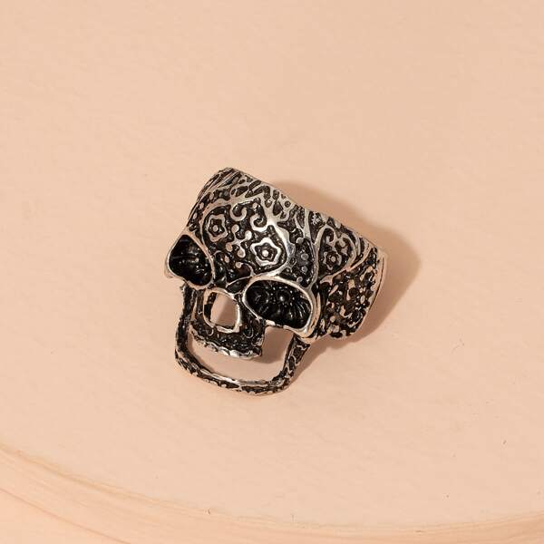 

Skull Decor Ring, Antique silver
