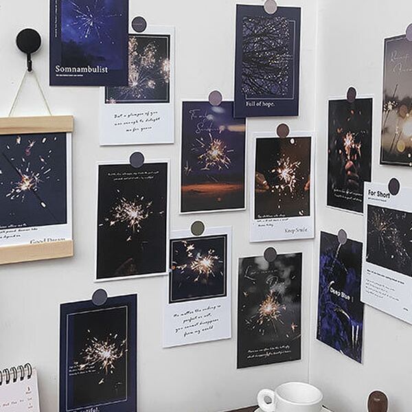 

15pcs Firework Print Random Material Paper, Multicolor