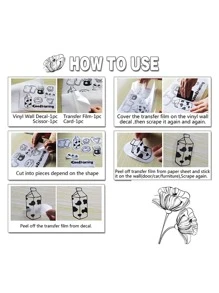 Hình dán sàn đồ họa khẩu hiệu - màu đen - Xem 7