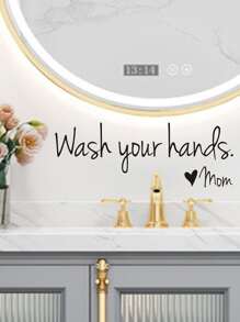 Miếng dán tường hình khẩu hiệu, Miếng dán tường khẩu hiệu dính màu đen cho nhà, Hình dán, Miếng dán tường, Miếng dán vinyl trang trí nhà cửa, Vật phẩm trang trí mùa xuân làm mới ngôi nhà của bạn, Miếng dán trang trí Rama Quà tặng sinh nhật tốt nghiệp - màu đen - Xem 1