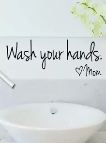 Miếng dán tường hình khẩu hiệu, Miếng dán tường khẩu hiệu dính màu đen cho nhà, Hình dán, Miếng dán tường, Miếng dán vinyl trang trí nhà cửa, Vật phẩm trang trí mùa xuân làm mới ngôi nhà của bạn, Miếng dán trang trí Rama Quà tặng sinh nhật tốt nghiệp - màu đen - Xem 3