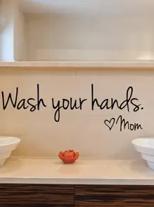 Miếng dán tường hình khẩu hiệu, Miếng dán tường khẩu hiệu dính màu đen cho nhà, Hình dán, Miếng dán tường, Miếng dán vinyl trang trí nhà cửa, Vật phẩm trang trí mùa xuân làm mới ngôi nhà của bạn, Miếng dán trang trí Rama Quà tặng sinh nhật tốt nghiệp - màu đen - Xem 5