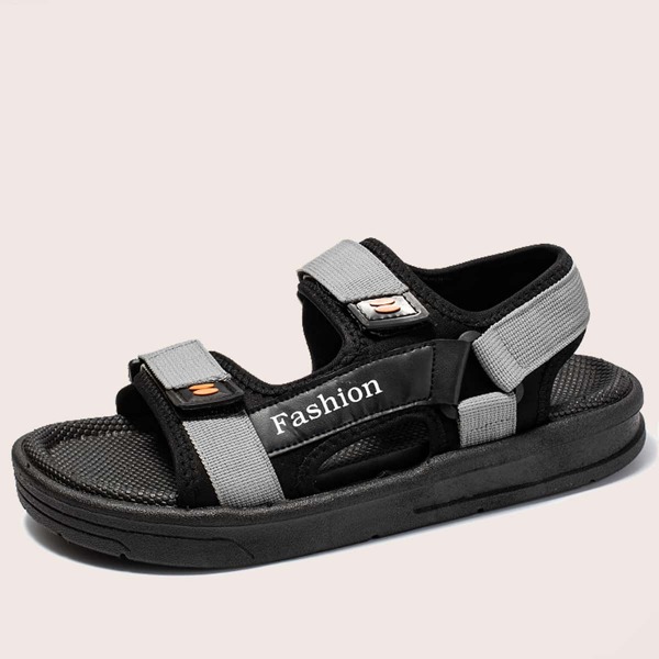 

Men Letter Graphic Sport Sandals, Grey