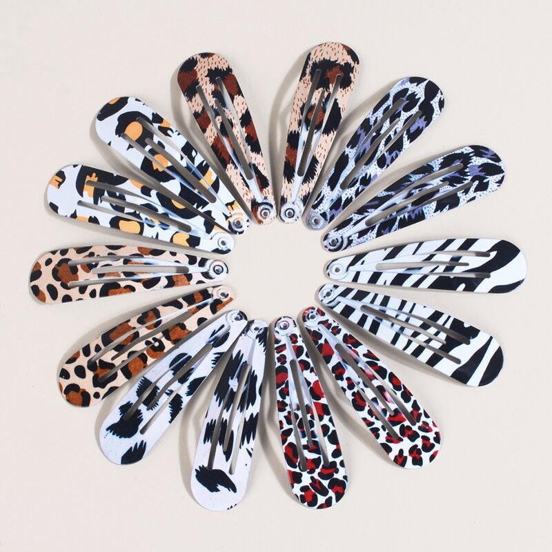 

14pcs Leopard Hair Clip, Multicolor