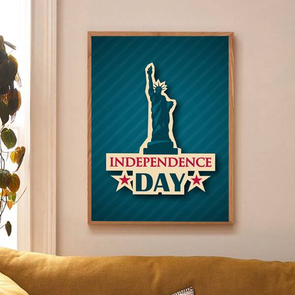 

Independence Day Pattern Unframed Painting, Multicolor
