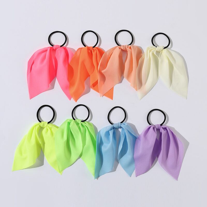 

8pcs Scarf Hair Tie, Multicolor