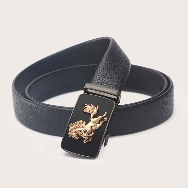 

Men Animal Decor Belt, Black