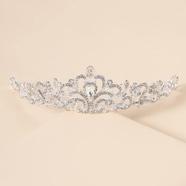 

Rhinestone Crown Hair Accessory, Silver