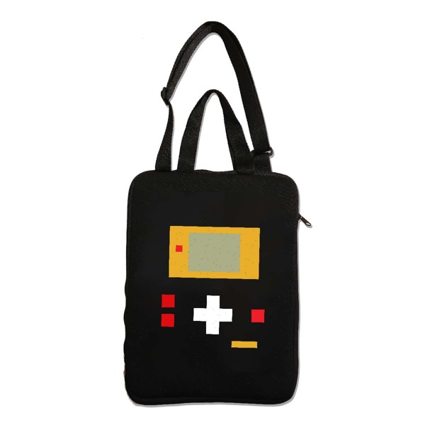 

13 Inch Game Console Pattern Laptop Bag, Black