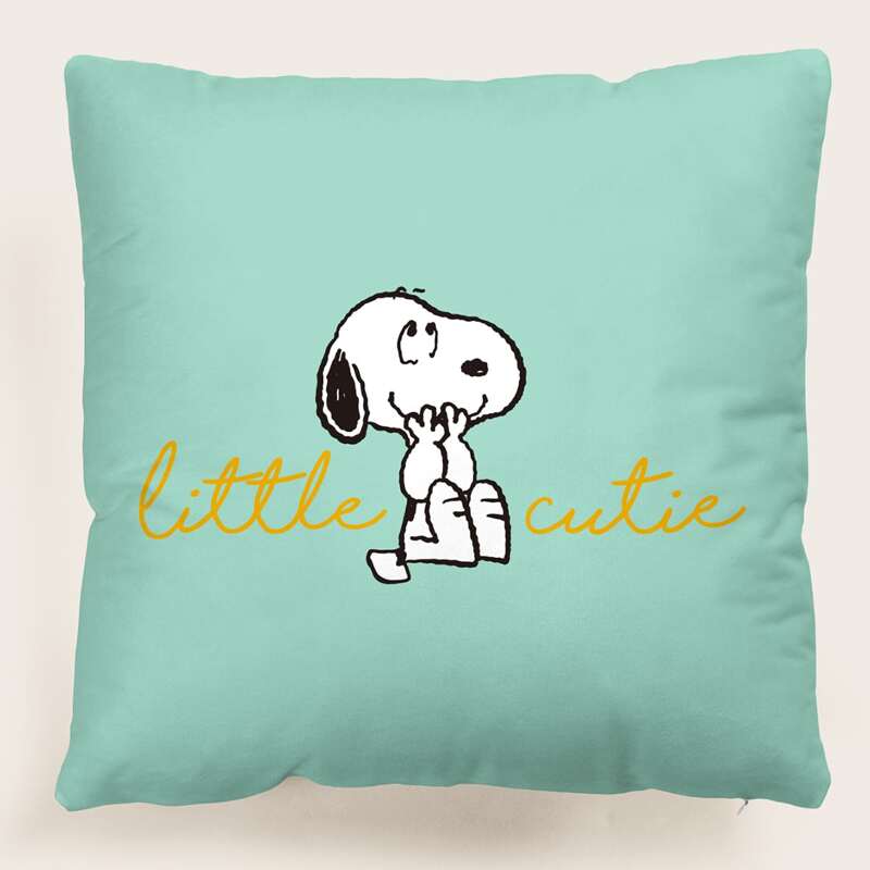 

Cartoon Cushion Cover Without Filler, Baby blue