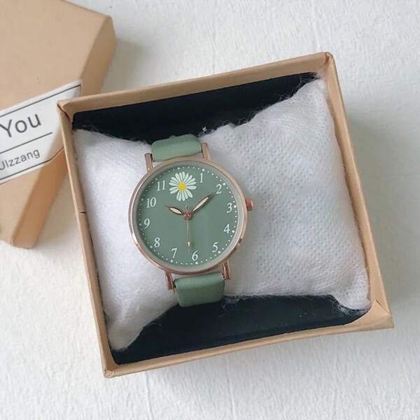 

Daisy Pattern Dial Pointer Quartz Watch