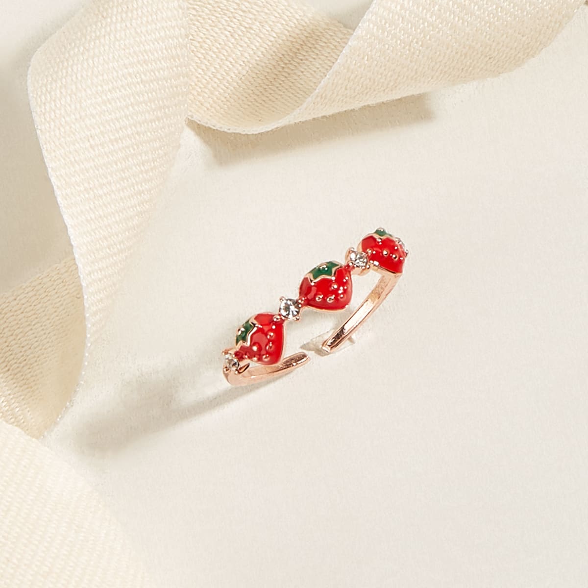 

Strawberry Decor Ring, Gold