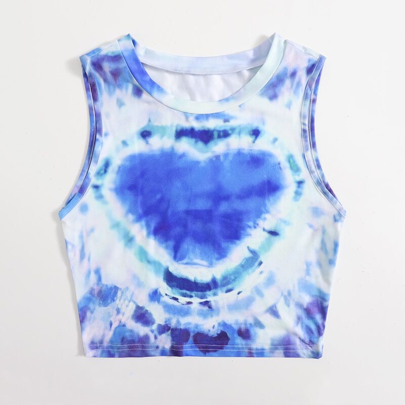 

Heart Tie Dye Tank Top, Multicolor