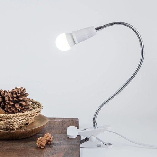 

1pc Clip Lamp Holder, White