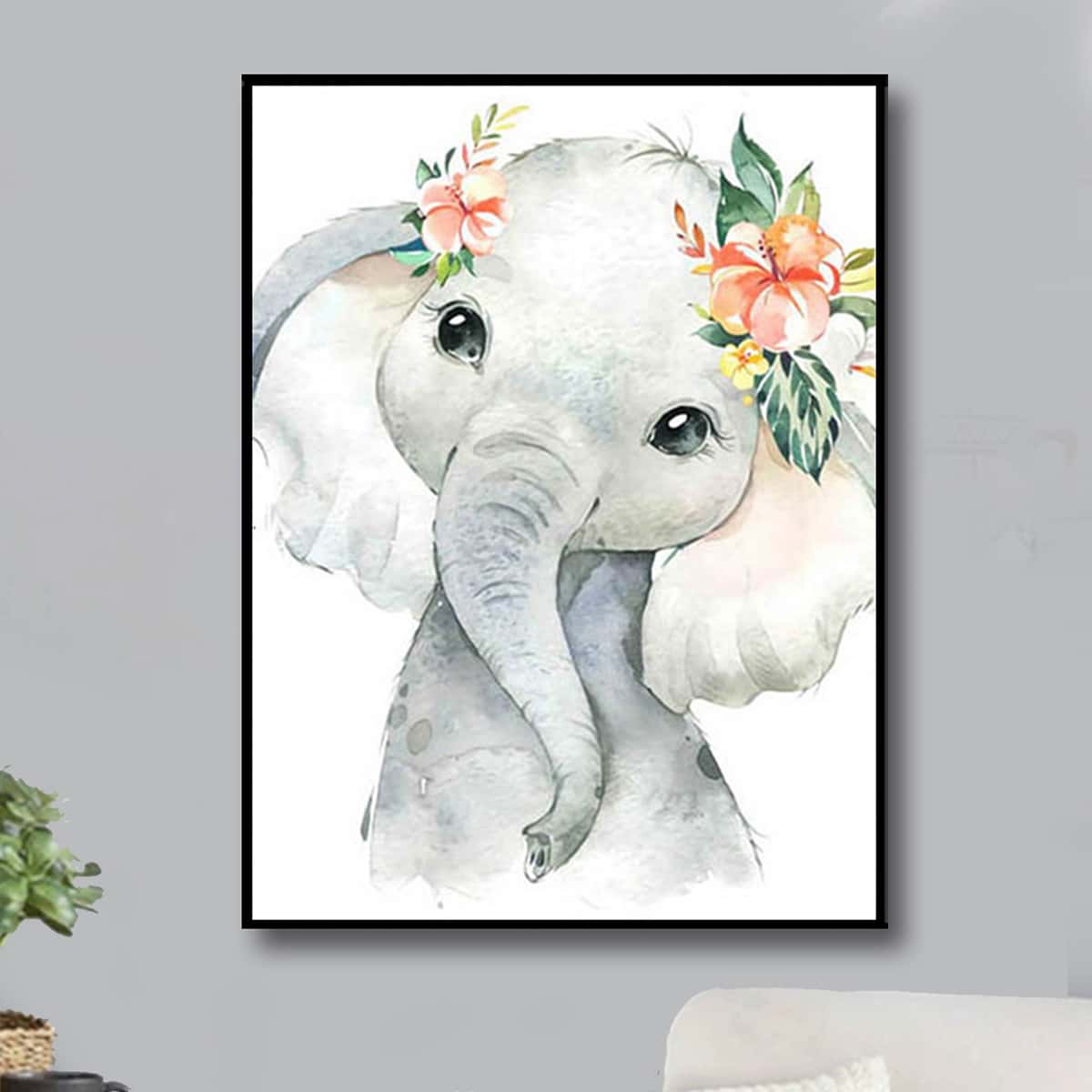 

Cartoon Elephant DIY Diamond Painting, Multicolor