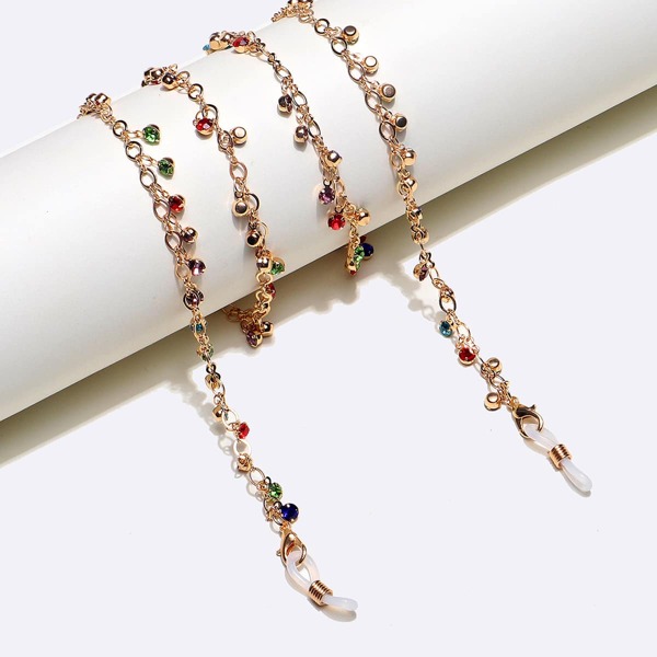 

Rhinestone Decor Glasses Chain, Multicolor