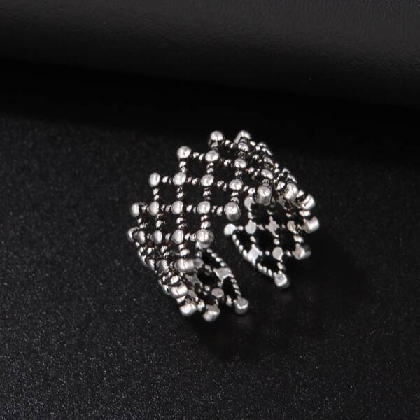 

Men Hollow Out Ring, Antique silver