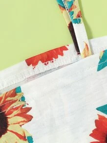 Girls Sunflower Print Cami Top - Multicolor - View 4