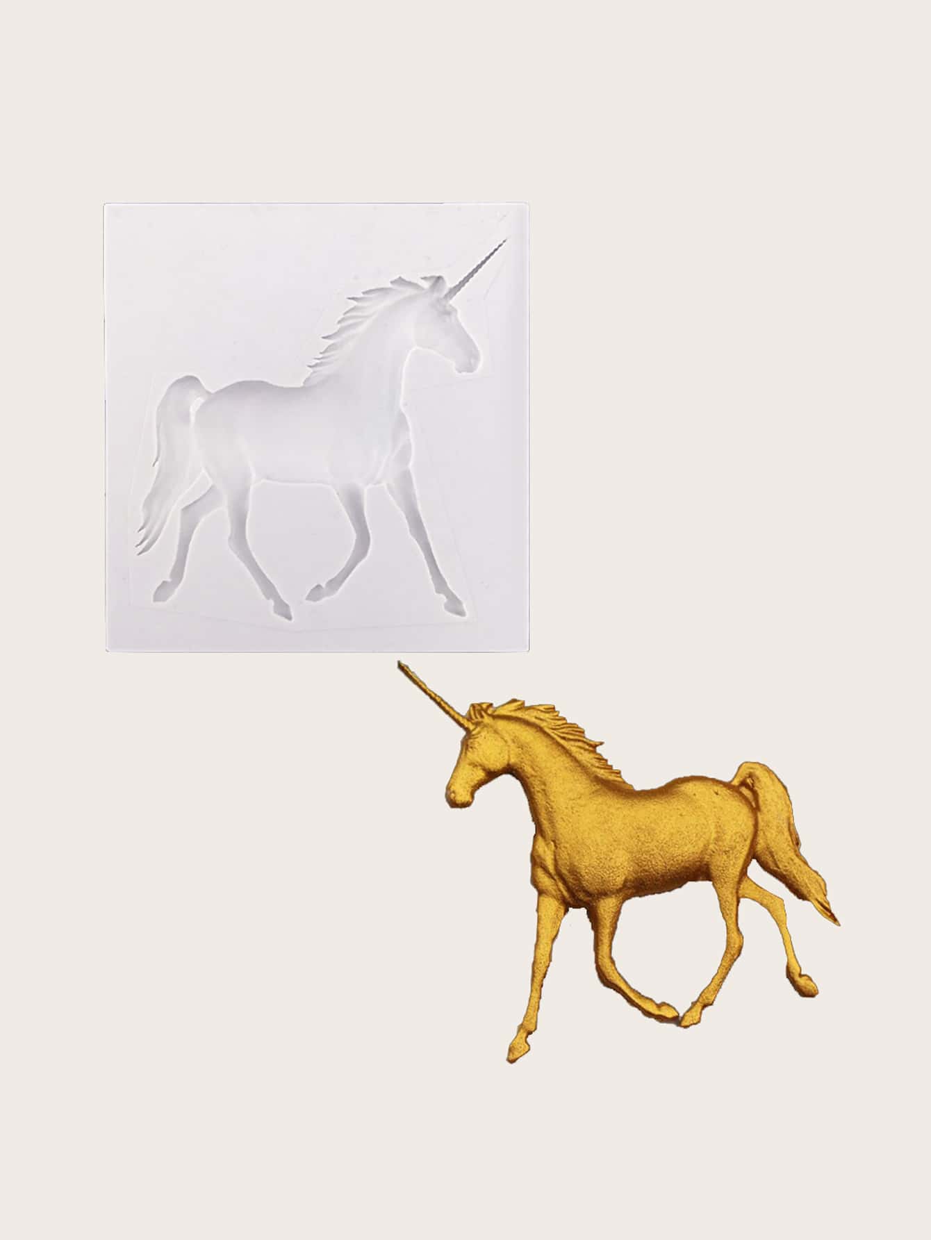 1 pieza molde con diseño de unicornio - Blanco - Ver 1