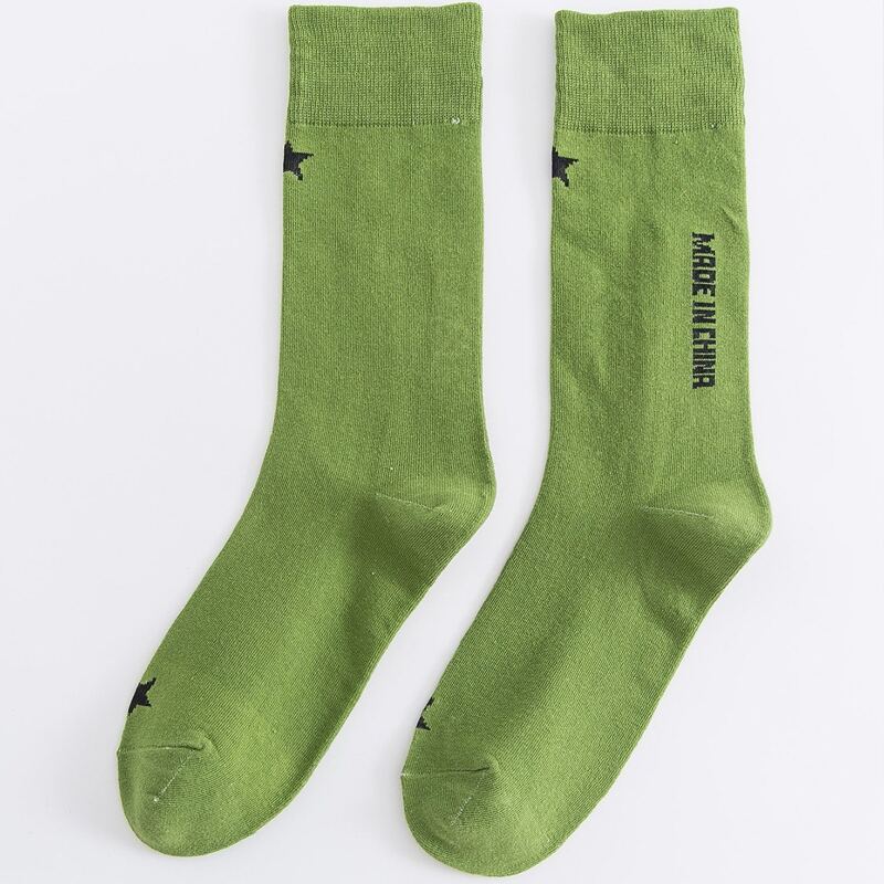 

Star Graphic Over The Calf Socks, Green