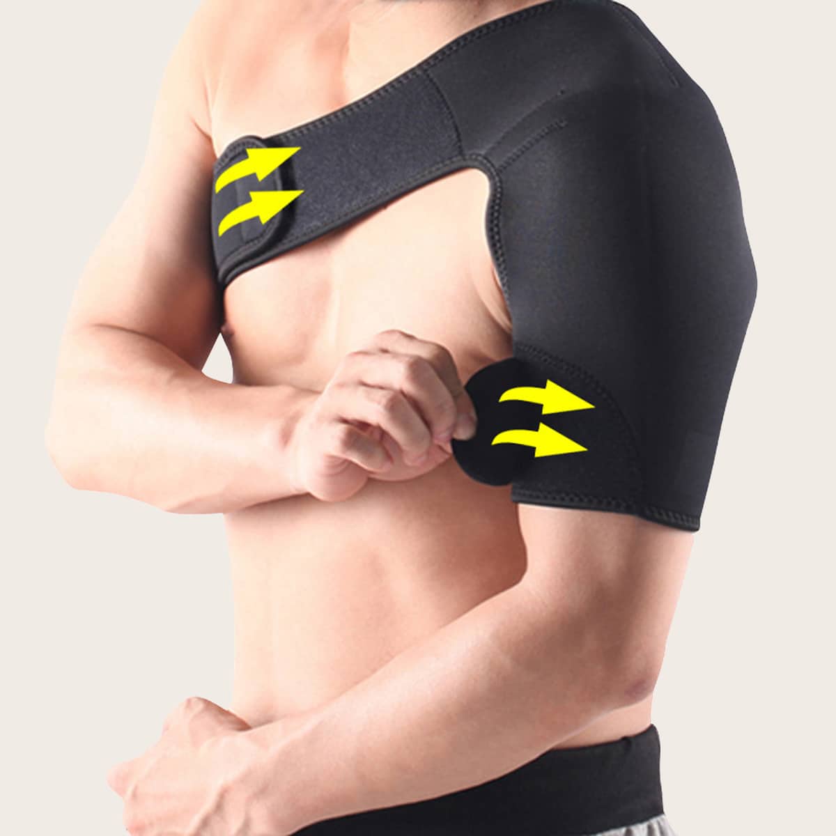 Sports Fitness Left Shoulder Protector, Black