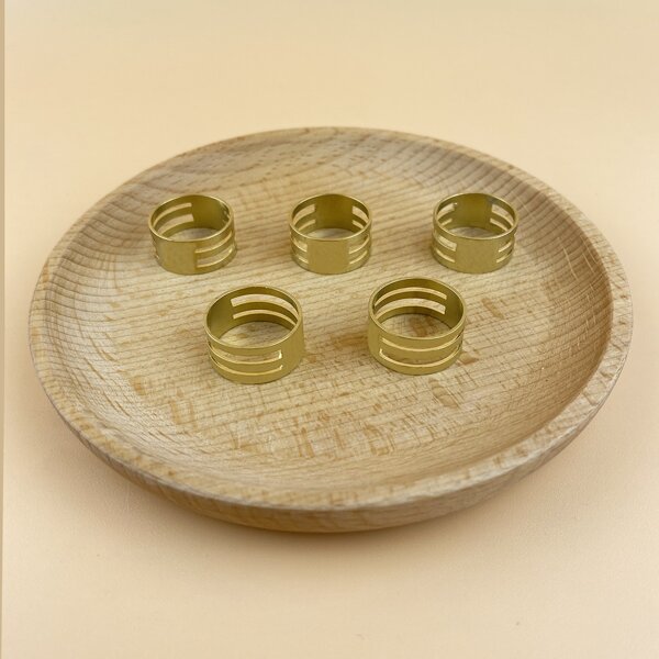 

5pcs DIY Jewelry Handmade Tool Ring, Gold