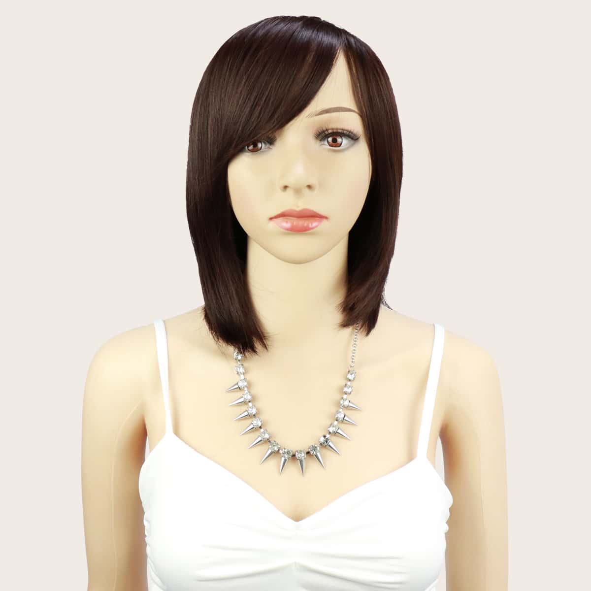 

Natural Straight Wig, Mocha brown