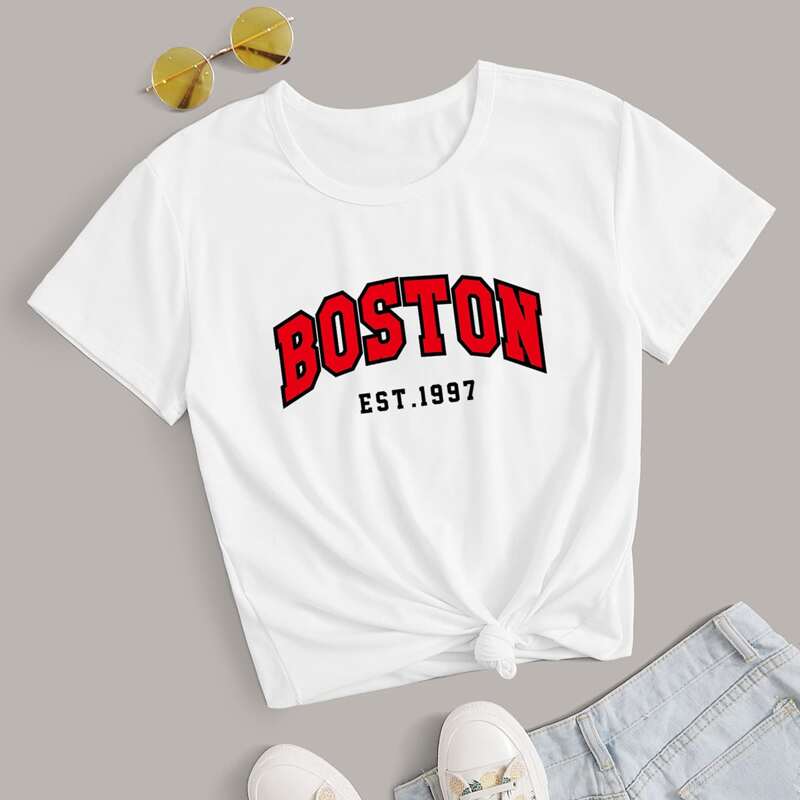 

Letter Graphic Tee, White