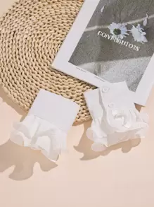 情人节纯色腕袖 - 白色 - 查看 2