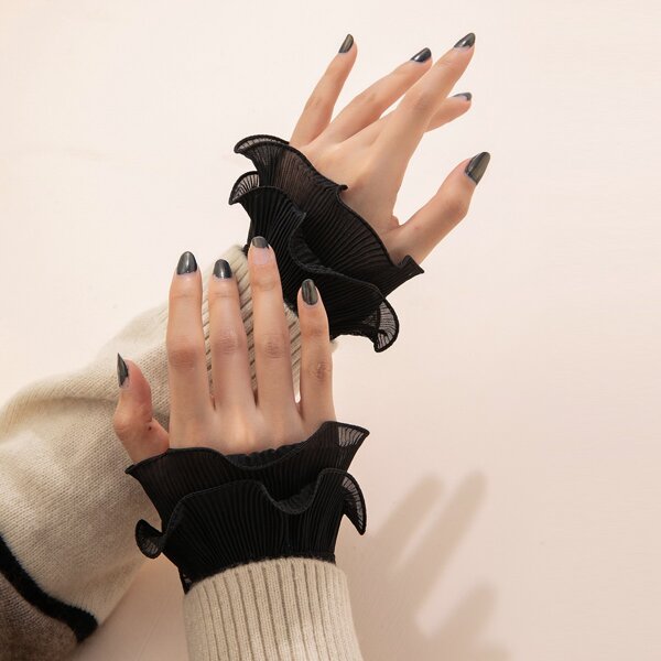 

Solid Wrist Sleeves, Black