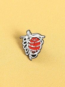 心形骨架設計胸針