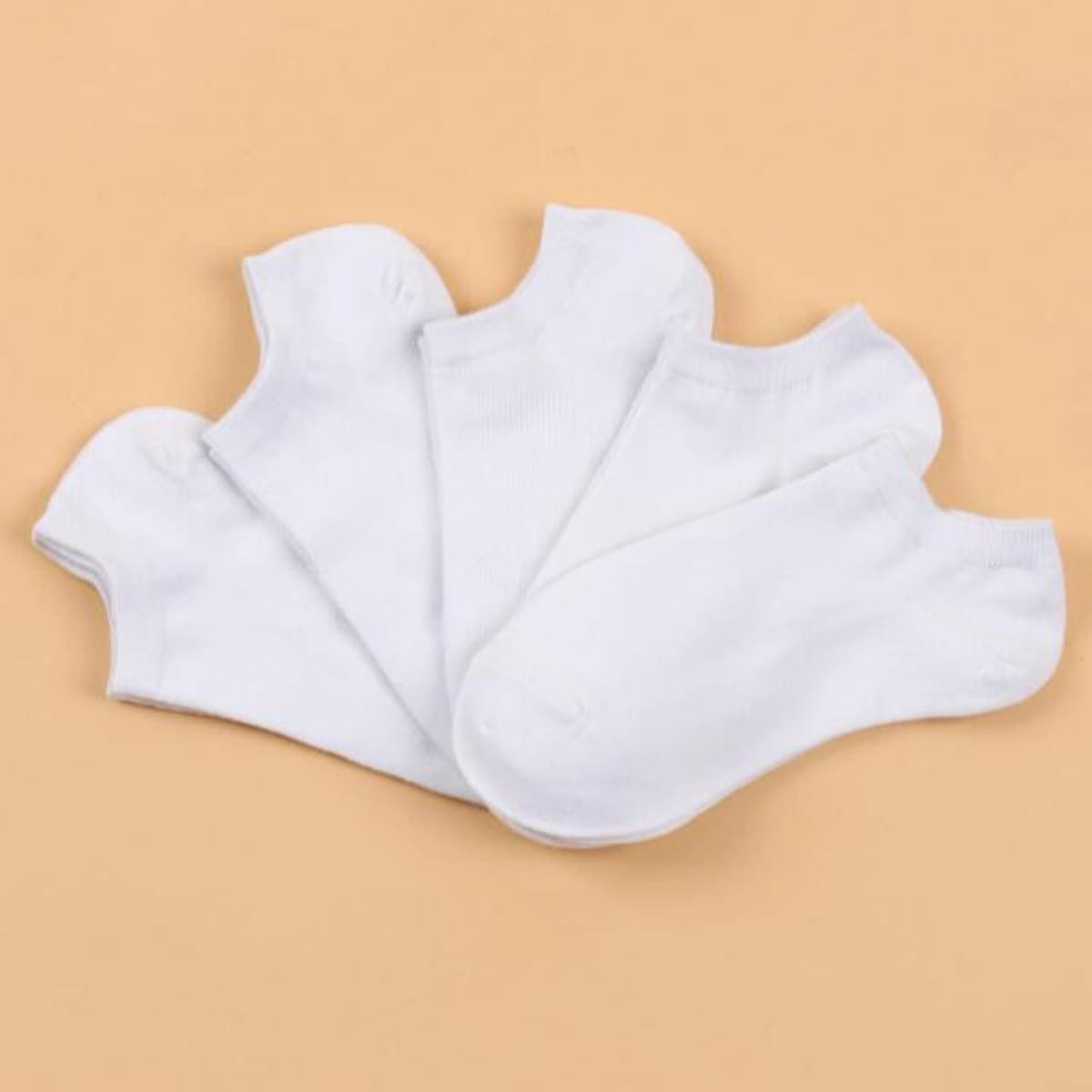 

5pairs Plain Ankle Socks, White