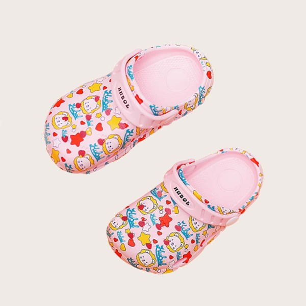 

Toddler Girls Cartoon Graphic Vented Clogs, Pink