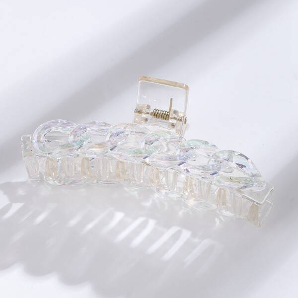 

Chain Decor Hair Claw, White