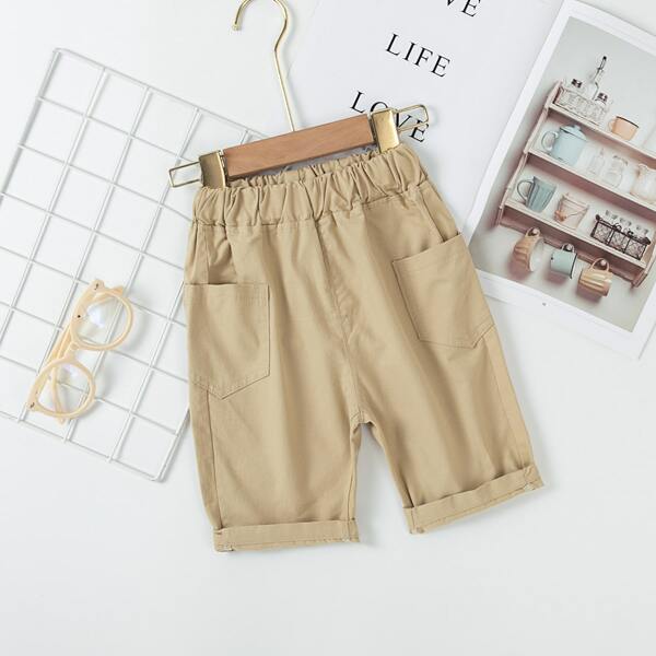 

Toddler Girls Double Pocket Shorts, Khaki