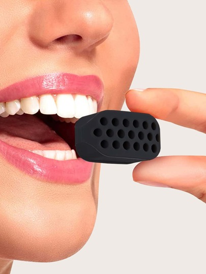 1 pièce Exerciseur de mâchoire en silicone pour hommes et femmes, produits de beauté, de soins de la peau, de spa, d'auto-soins, d'outils de soins de la peau, de soins du visage, de fournitures d'esthéticienne, de massage, d'outil de massage du visage, de rouleau facial