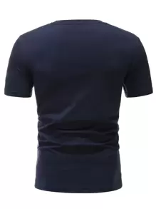 Manfinity Tops Nam Khối Màu Slogan Giải trí - Nhiều màu - Xem 2